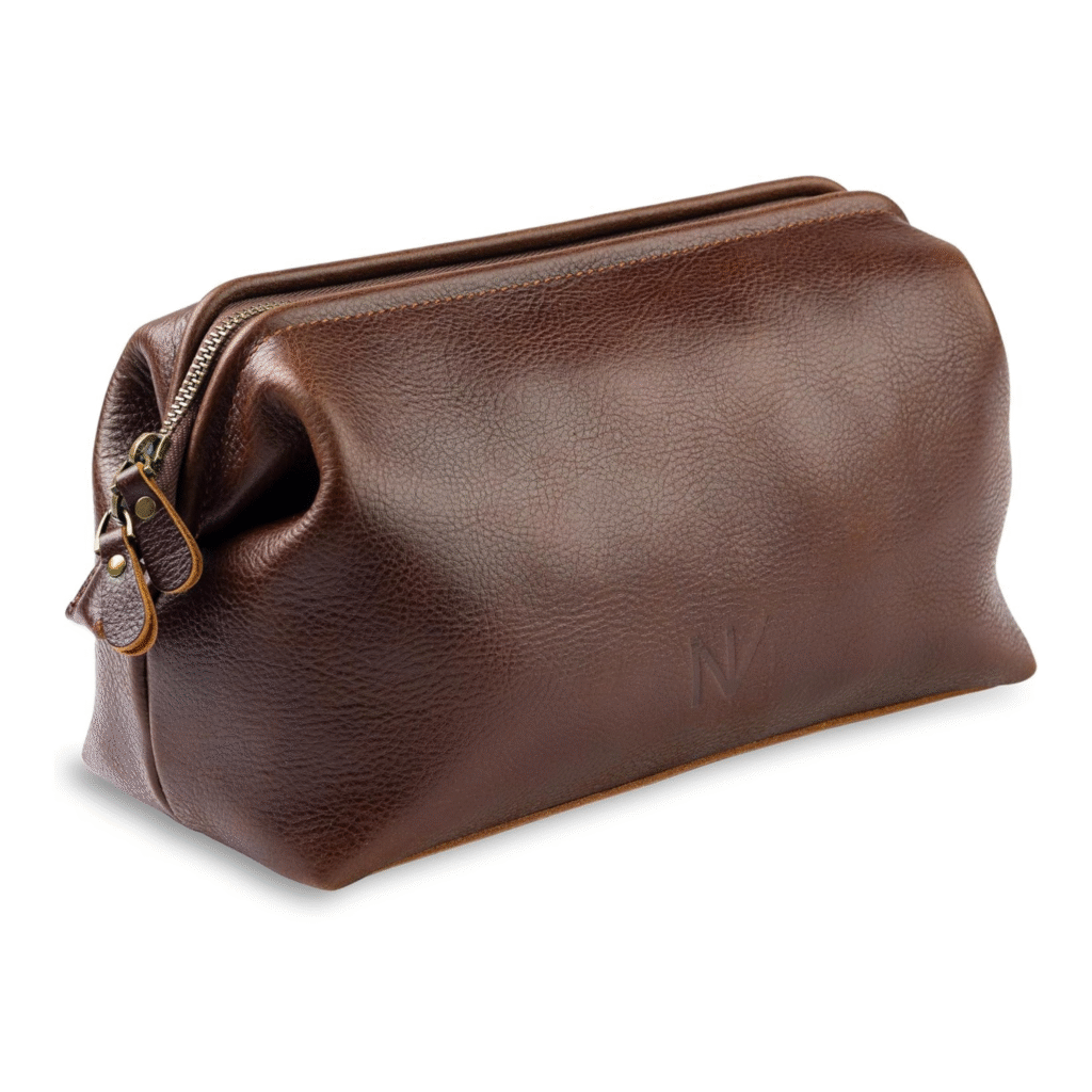 NV Holders Premium Genuine Leather Toiletry Bag