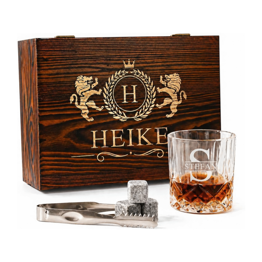 Personalized Whiskey Stones Gift Set