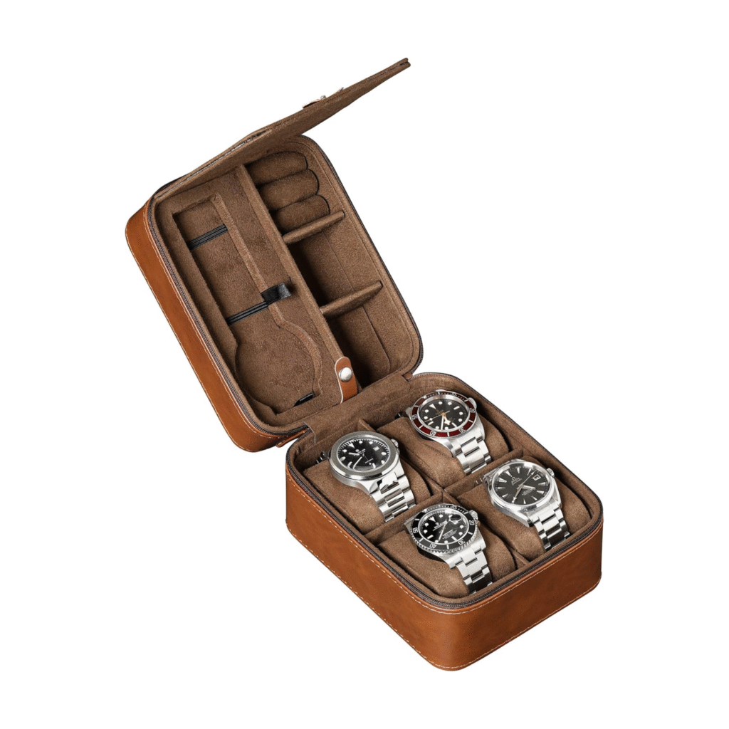 ROTHWELL 5 Watch Travel Case Storage Organizer