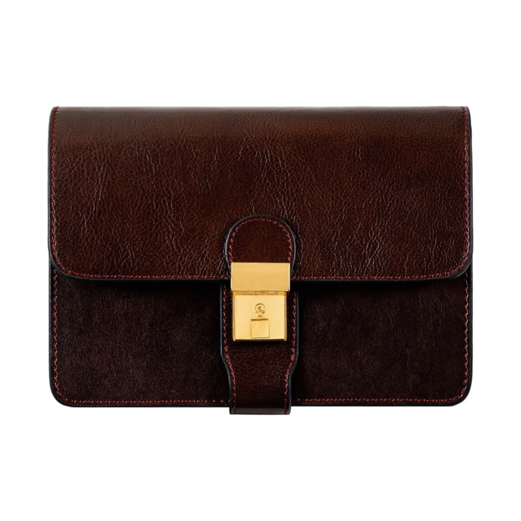Time Resistance Leather Clutch